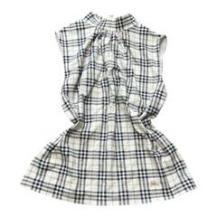 BURBERRY LONDON 38パフスリーブカットソー　チェックy2k 平成 Burberry London チェック ノースリーブトップス 平成 y2k