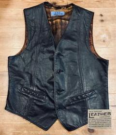 A&G レザーベスト レッド 未使用品