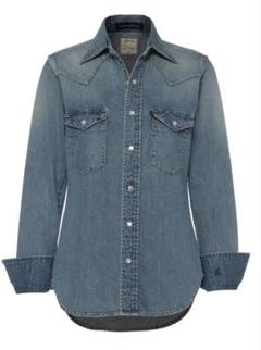 MADISONBLUE - 稀少♡新品♡マディソンブルー ♡ハーフスリーブ　ウエスタン　デニム　シャツ SHREDDED HEM WESTERN SH DENIM | SHIRT/BLOUSE | MADISONBLUE