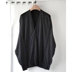 【美品✨】COMOLI 24SS サマーカーディガン コットンVネック ブラック COMOLI (コモリ) コットン Vネックカーディガン