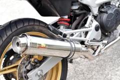 2007年式 VTR250 純正マフラー キャブ車 VTR250（キャブ）ぶった切り純正マフラー（汎用サイレンサー付き
