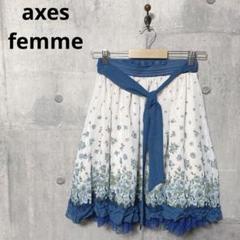 axes femme アクシーズファム 膝丈 シフォン花柄スカート M