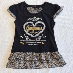 Cute Rose Girls Tシャツ　黒 ヒョウ柄　ギャル　140サイズ