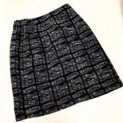 アーバンリサーチ 黒 チェック柄 千鳥柄 スカート 柄スカート 着痩せ 春服