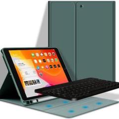 iPadMini5/4 7.9インチキーボード 手帳型 ケース 暗緑色