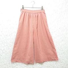 ワイドパンツ ゴムウエスト 七分丈 ガウチョ 軽量素材 クロップド