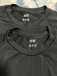 ユニクロ ドライEXクルーネックTシャツ（半袖） 2枚セット L 黒のサムネイル