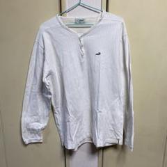 ラコステ Lacoste メンズ長袖ヘンリーネックシャツ Lサイズ ストライプ
