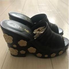 最終値下げCHANELシャネルのカメリア付きレアサンダル38 最終値下げCHANELシャネルのカメリア付きレアサンダル38 - メルカリ