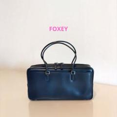 良品】FOXEY フォクシー ベロア チェーン ショルダーバッグ ブラック