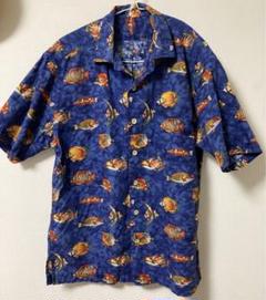 熱帯魚柄 半袖アロハシャツ