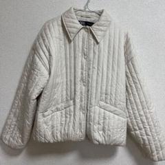 ZARA アイボリー キルティングジャケット