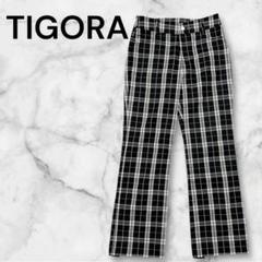 【美品】ティゴラ　チェックパンツ　ゴルフ　9号