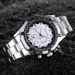 w63新品クロノグラフMSTIANQ腕時計メンズ ラグジュアリステンレス白315