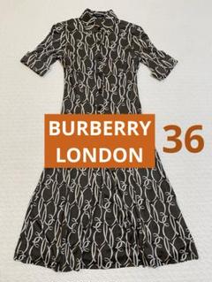 BURBERRY LONDON ワンピース 総柄 黒 バーバリーロンドン 36 2025年最新】BURBERRY LONDON レディース ひざ丈ワンピースの