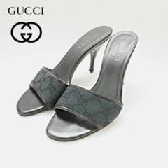 GUCCI 34 1/2 22.5 ミュールサンダル GGモノグラム/XC24 - メルカリ