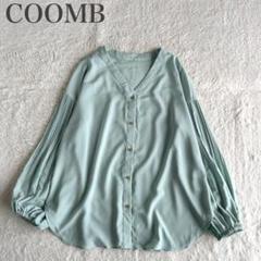 新品未使用　タグつき　COOMB 切り替えボリューム袖ブラウス 新品未使用タグつきCOOMB 切り替えボリューム袖ブラウス