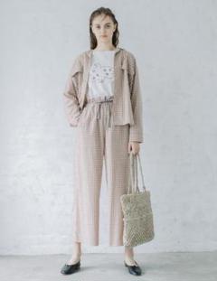 新品 POU DOU DOU ギンガムチェック開衿シャツ　ジャケットのサムネイル