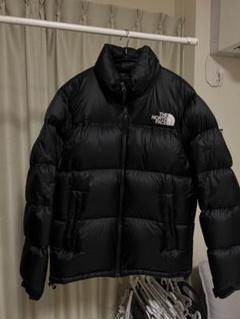 ノースフェイス ダウンジャケット ヌプシ 両面ロゴ刺繡 700FP 黒×黒 L ザノースフェイス NORTHFACE ヌプシ 700 ダウン ジャケット ロゴ