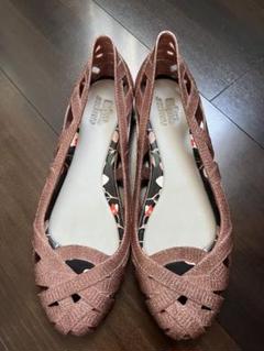 【1度のみ着用】melissa+JASON WU フラットラバーシューズ(赤) Amazon.com | Melissa Shoes Tao + Jason Wu Silver Gliter 5 M