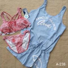 新品★アーノルドパーマー水着★11L★サロペット付ビキニ/A-238
