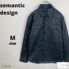 semantic design セマンティックデザイン シャツ 迷彩柄 長袖 M