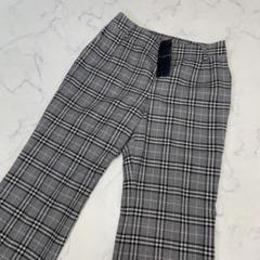 希少　未使用タグ付き　バーバリー　ゴルフ　チェック　パンツ　9号　グレー