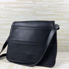 【美品】オールドコーチ/メッセンジャーバッグ/ショルダー/サコッシュ/ 4150 COACH オールド コーチ レザー ショルダーバッグ 黒☆4150
