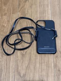 JIL SANDER ブラック レザー スマホケース　iPhone15