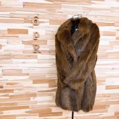 新品ZARA ザラ ファー コート チョコレート ブラウン M サイズ9 〜11 ZW COLLECTION フェイクファーロングコート - ブラウン/モール