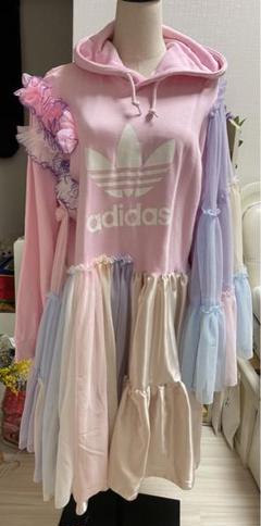 ハンドメイド作家様のadidas フード付き最終金額