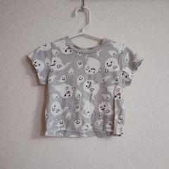 ELFINDOLL グレー おばけ柄半袖Tシャツ　90サイズ 薄手 夏