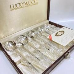 未使用保管品 LUCKY WOOD ラッキーウッド カトラリー スプーン10本のサムネイル