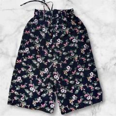 花柄ロングパンツ 140サイズ 黒