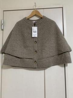 ZARA　ザラ　ニットケープコート　L 美品 ZARA ニットケープコート - メルカリ
