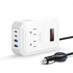 カーインバーター　200w ホワイト