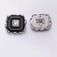 お値下げ!ヴィンテージ風ブラックシルバー 20mm 高級ボタンセット