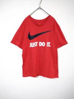 ナイキ　NIKE　Tシャツ　メンズXL　赤色　シングルステッチ　綿　ロゴプリント