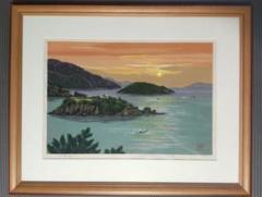 井堂雅夫 『仙酔島』 木版画 製作年1993 限定200 　25/200 井堂雅夫 『仙酔島』 木版画 製作年1993 限定200 25/200