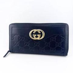 GUCCI 【5fc4250】グッチ 長財布 グッチシマ インターロッキング