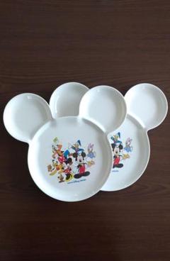 Disney正規品!!お子様ランチ用お皿2枚セット☆美品!!