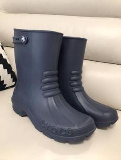 クロックス レインブーツ 長靴男性用ネイビー