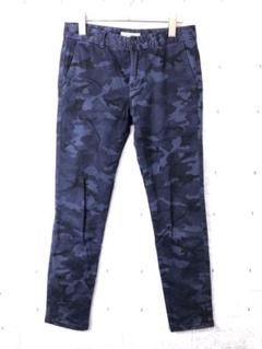 NEWYORKER BLUE 古着 カラーカモ 迷彩柄 スリムフィットパンツ