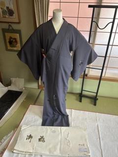 【再入荷！】 美品】訪問着 紺色 メルカリ - 定価48万円 名入り 着物・浴衣