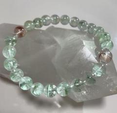 グリーンファントム水晶　フックサイト　レッドファントム水晶　マダガスカル　ブレス