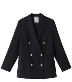 極美品 エブール カシミヤ95％ ゴールドロゴボタン ダブル