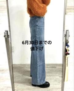 【新品未使用】DONOBAN店舗セレクトINDIMARKワイドデニム ブルーM 新品未使用】DONOBAN店舗セレクトINDIMARKワイドデニム ブルーM