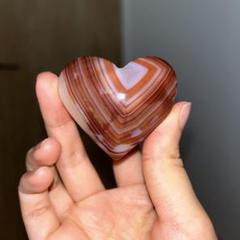 カーネリアン ぷっくりハート 結晶 天然石