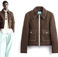 試着のみ✨ZARAトップステッチ レザージャケット HARRYLAMBERT 新品ZARAトップステッチ レザージャケット コラボHARRY LAMBERT