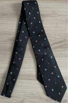 LOVELLESS 黒 ネクタイ 星と四角のデザイン　美品のサムネイル